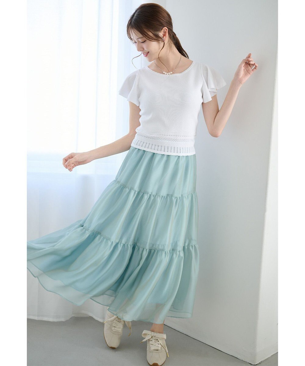 TOCCA 【鈴木ゆうかさん着用】CRYSTAL SHEER スカート 