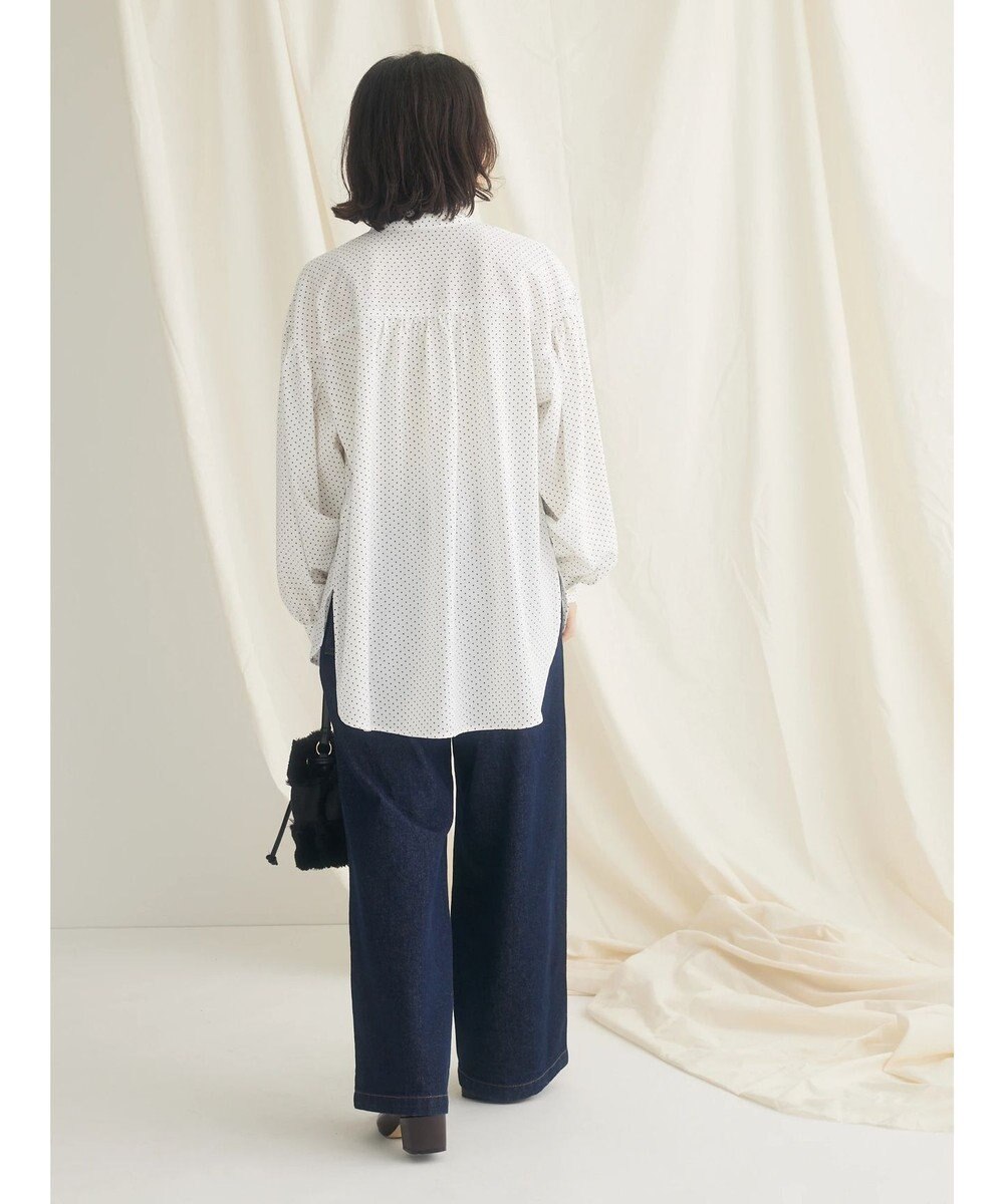 CRAFT STANDARD BOUTIQUE ピコフリルドットブラウス 