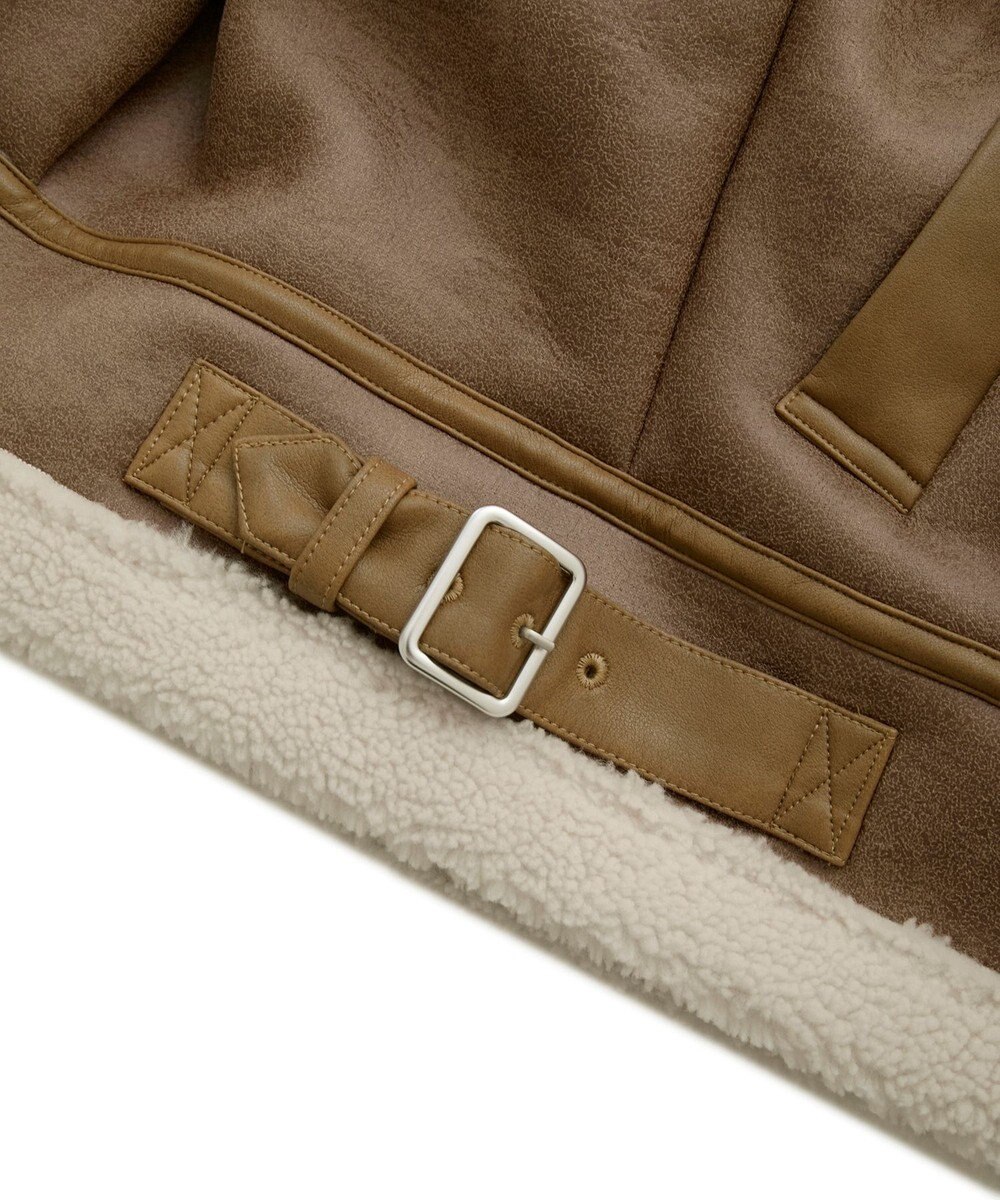 earth music&ecology フェイクムートンジャケット 