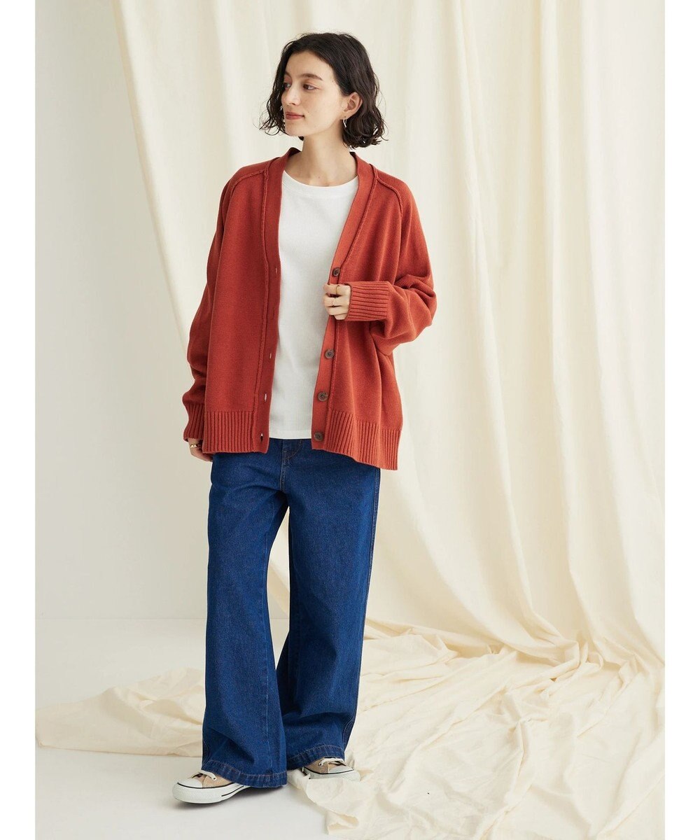 CRAFT STANDARD BOUTIQUE Ｖネックアウトリンキングカーディガン 