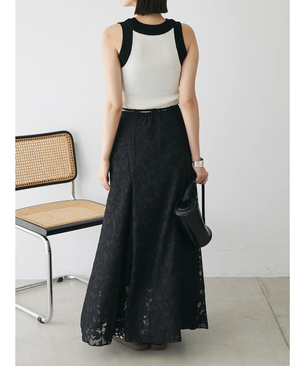 Green Parks デザインヘム配色ニットタンクトップ 