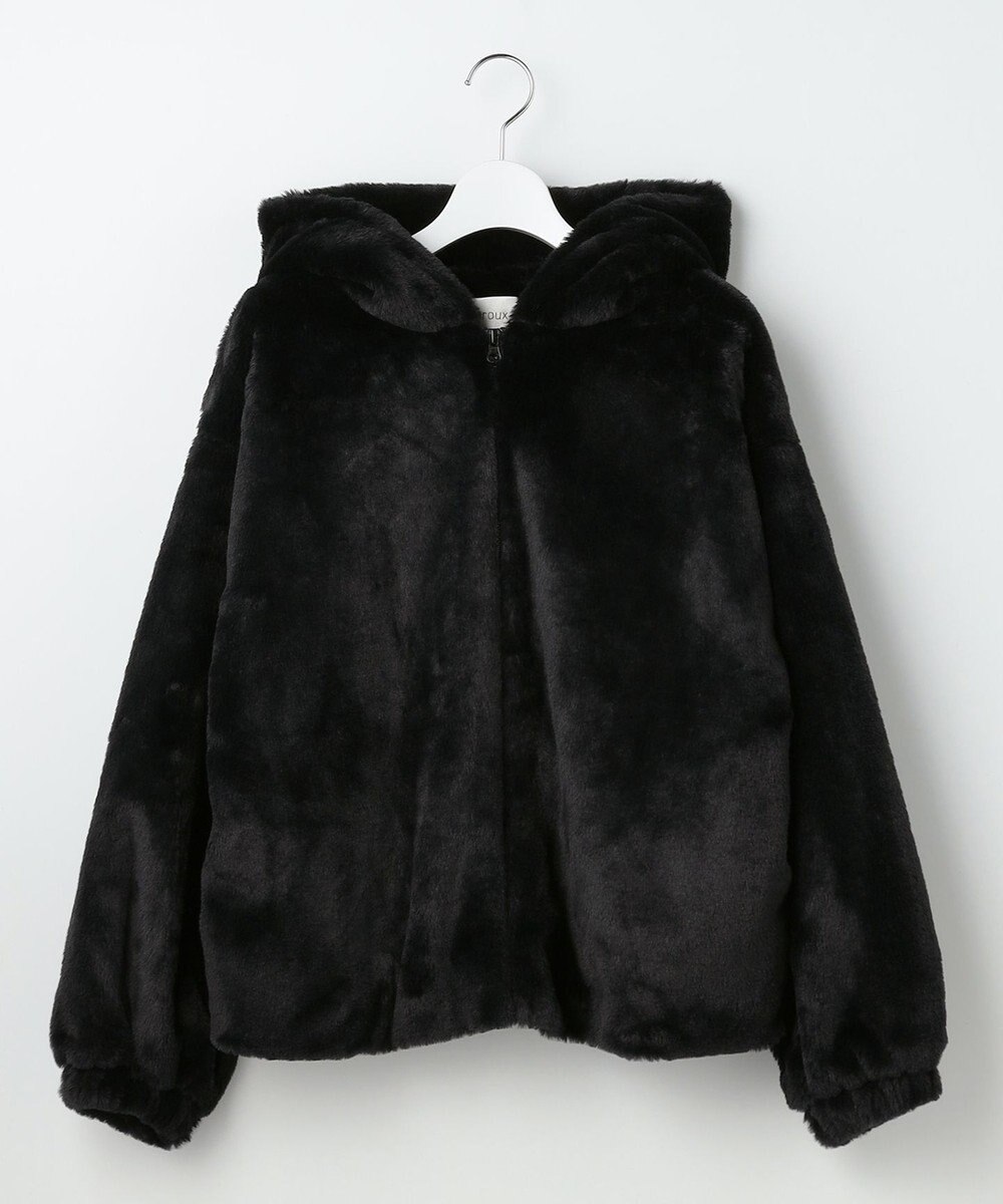 Feroux フード付きフェイクファー パーカー 