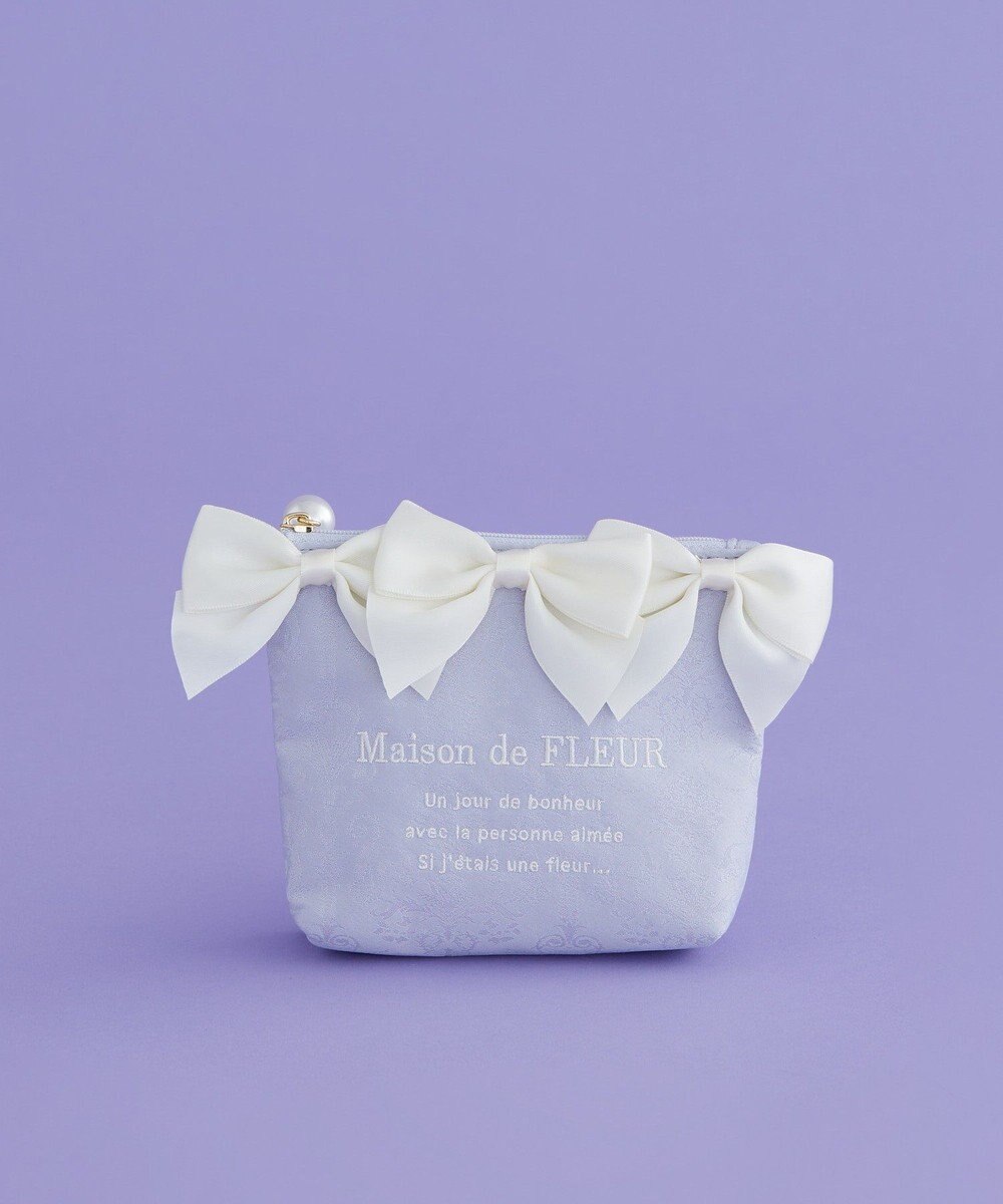 Maison de FLEUR ジャカードリボンポーチ 