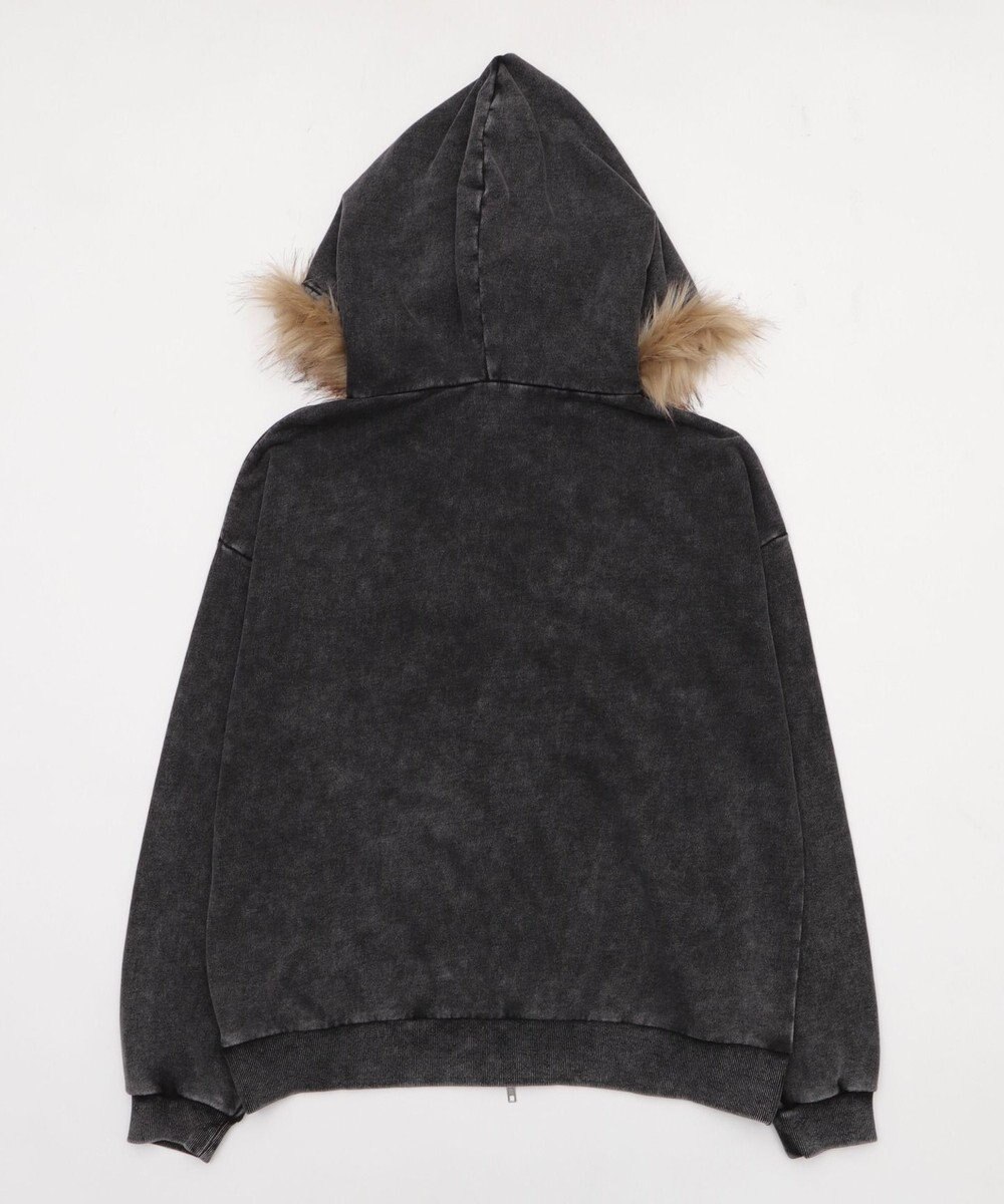 WEGO 【25年秋冬新作】ファーフードBIGZIPパーカー 