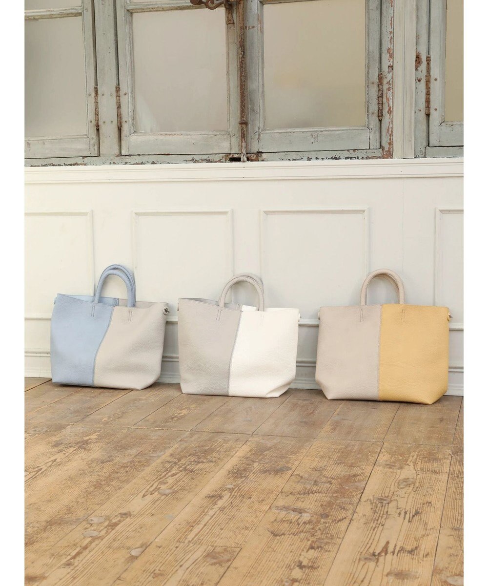 Green Parks ・ｃａｃｈｅ　ｃａｃｈｅ　バイカラーフェイクレザートート 