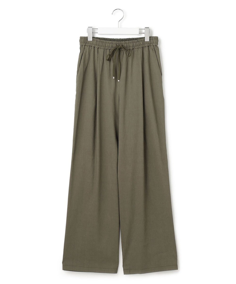 23区 L 【STORY7月号掲載/洗える】リネンヴィスコースストレッチ ドロスト パンツ 