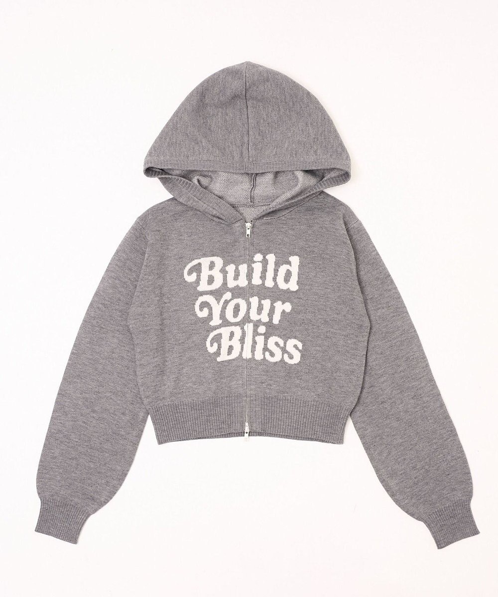 WEGO グラフィックジャガードニットZIPパーカー 