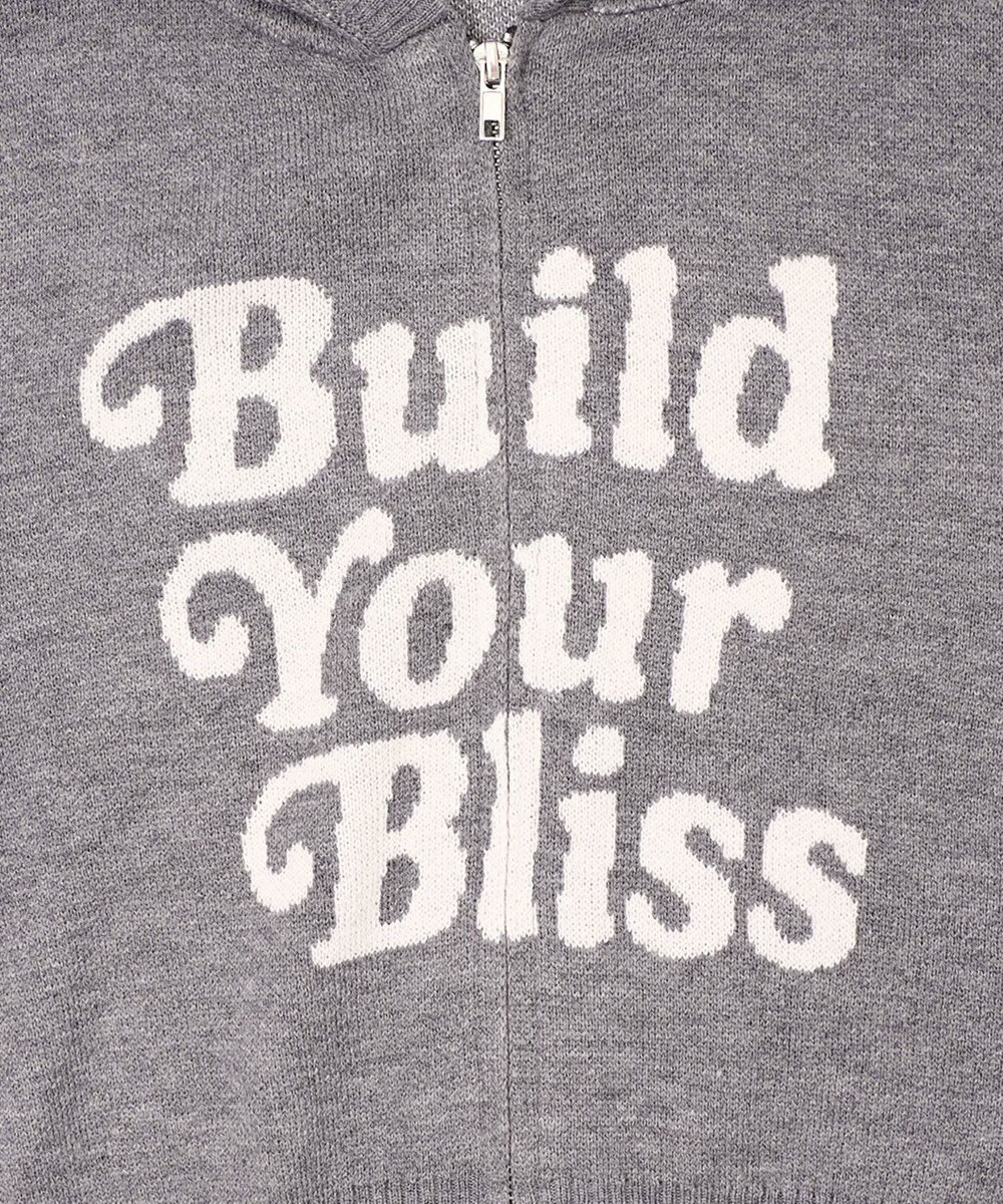 WEGO グラフィックジャガードニットZIPパーカー 