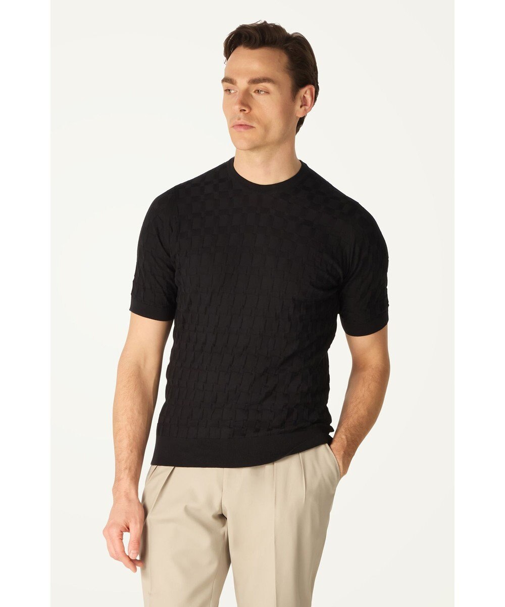 DAKS John Smedley for DAKS ハウスチェックTシャツ 