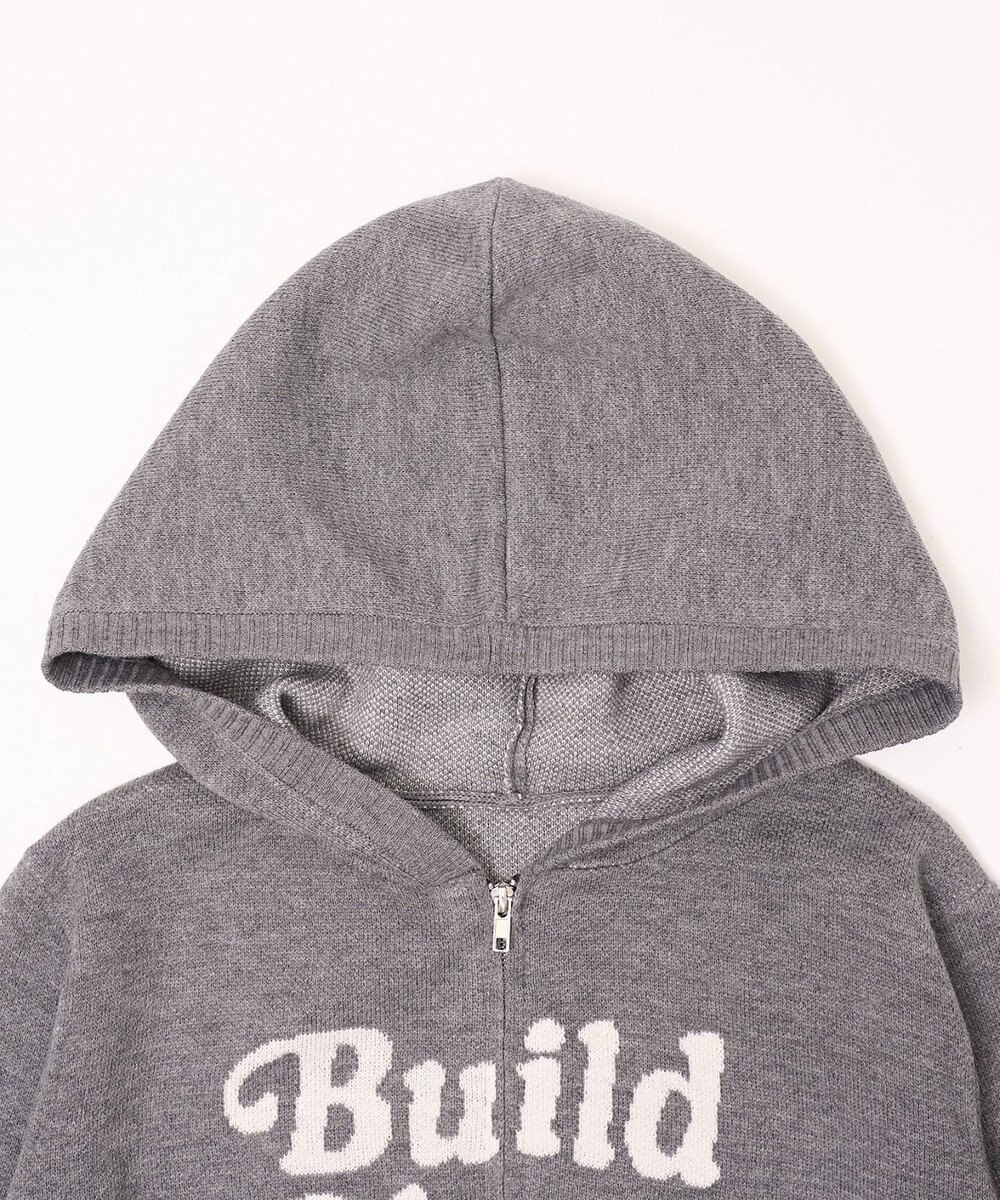 WEGO グラフィックジャガードニットZIPパーカー 