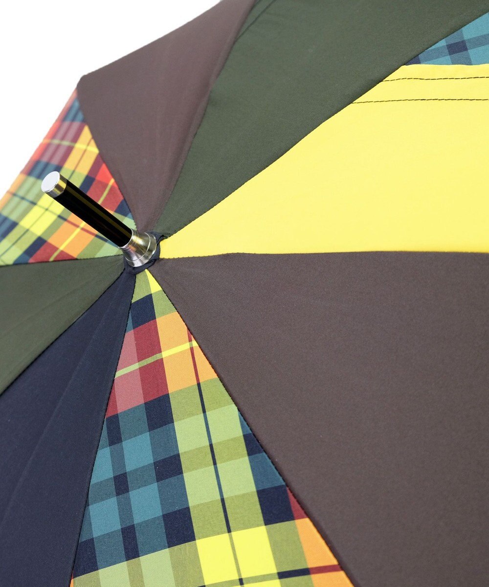 +RING 【限定/日本製】メンズ向け プラスリング 長傘60cm YEL/CHK SR62 