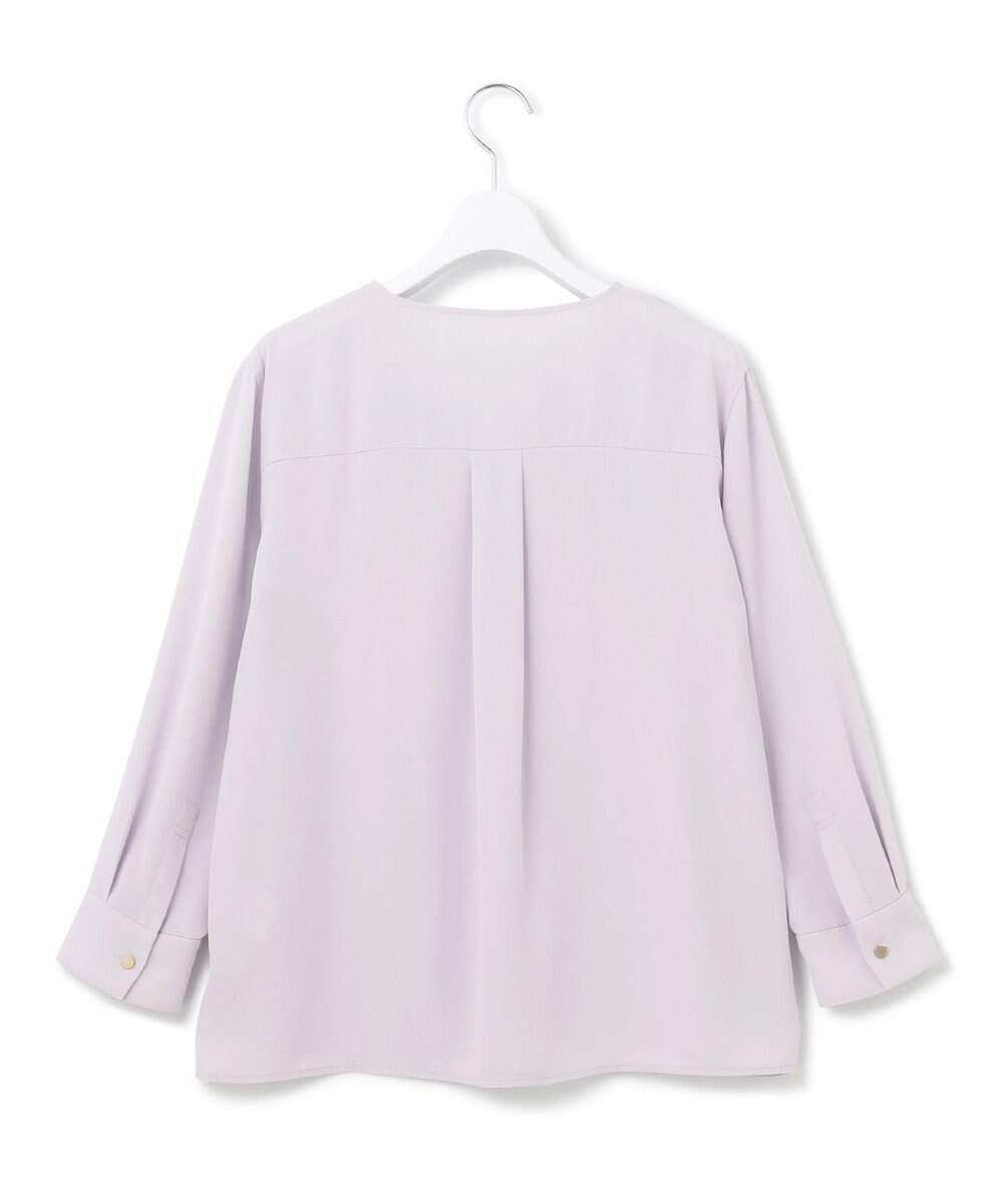 23区 S 【洗える】 バックサテンアムンゼン キーネック ブラウス 