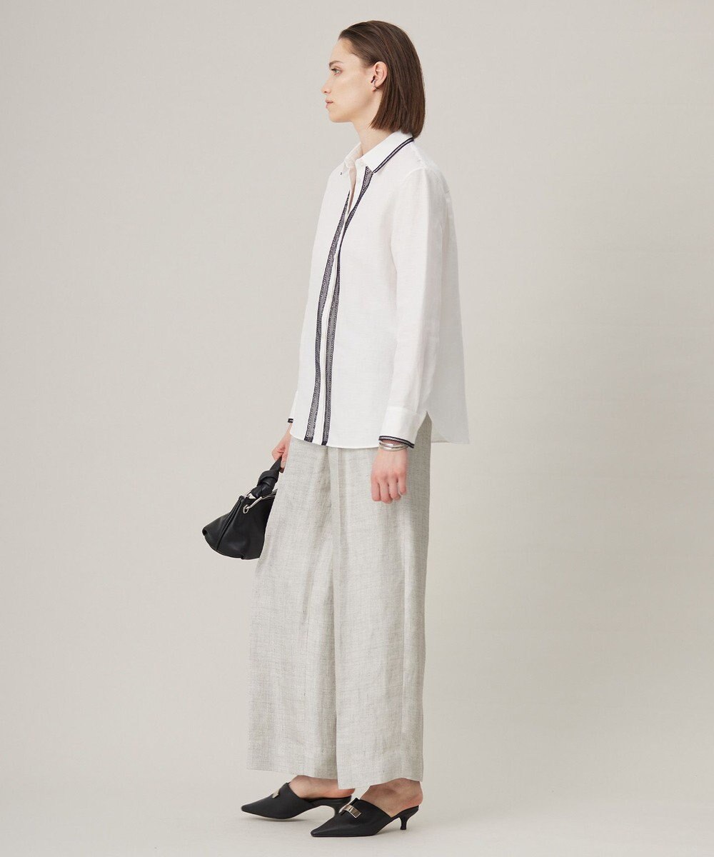 ICB 【日本製】 コットンリネンタンブラー ブラウス 