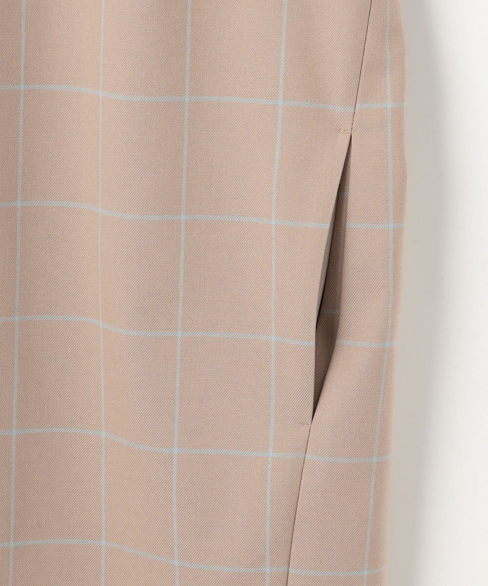 自由区 L 【洗える】ウィンドウペーンチェック ワンピース 