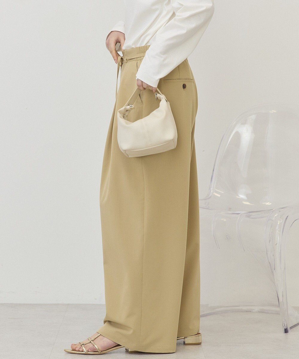 AMERICAN HOLIC リボン付きタックワイドパンツ 