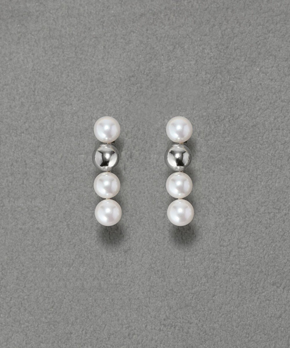 Phoebe 【金属アレルギー対応】ミックスドットピアス　シルバー/ニッケルフリー/パール 