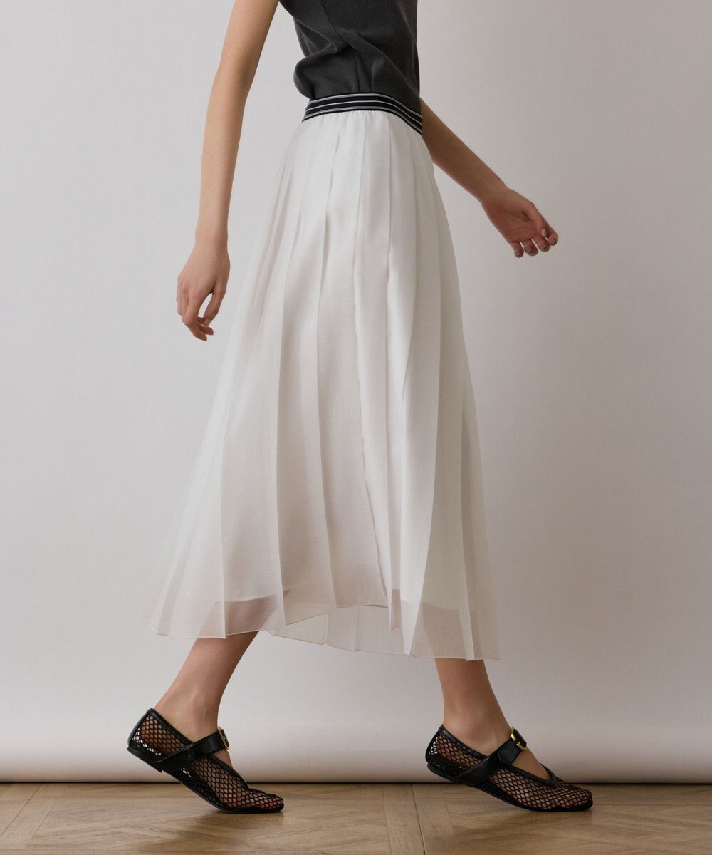 GRACE CONTINENTAL マットシアープリーツスカート 