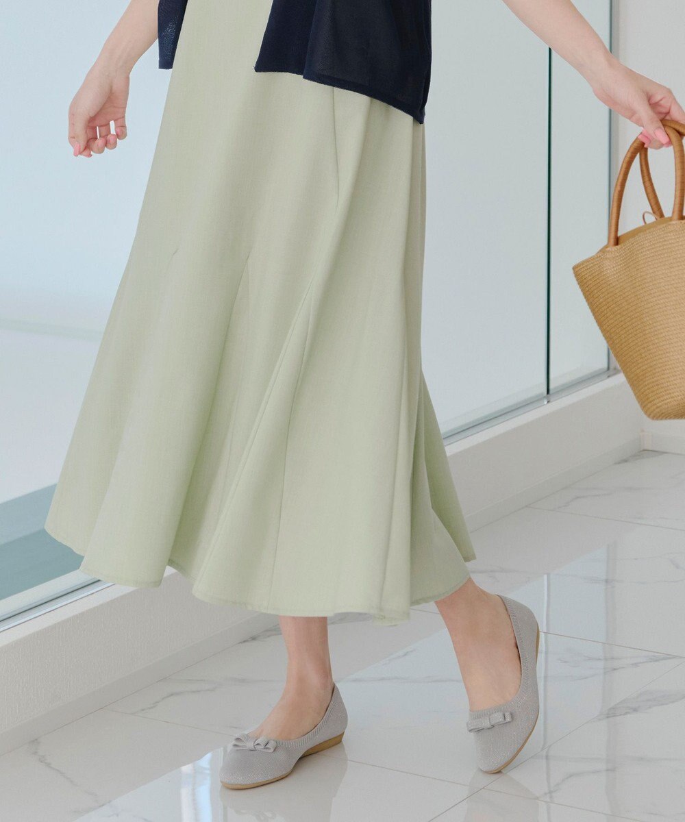 Tiaclasse 【安田美沙子さん着用/小倉優子さん着用・洗える/撥水】プチリボンニットフラットパンプス 