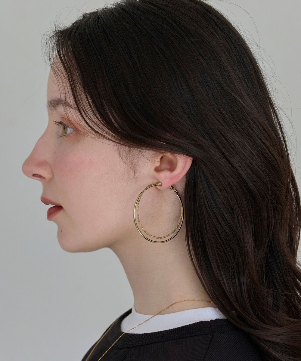 Phoebe ダブルレイヤードフープイヤリング 