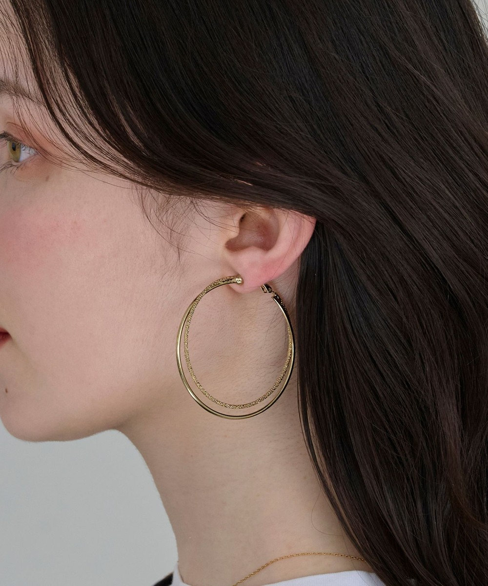 Phoebe ダブルレイヤードフープイヤリング 