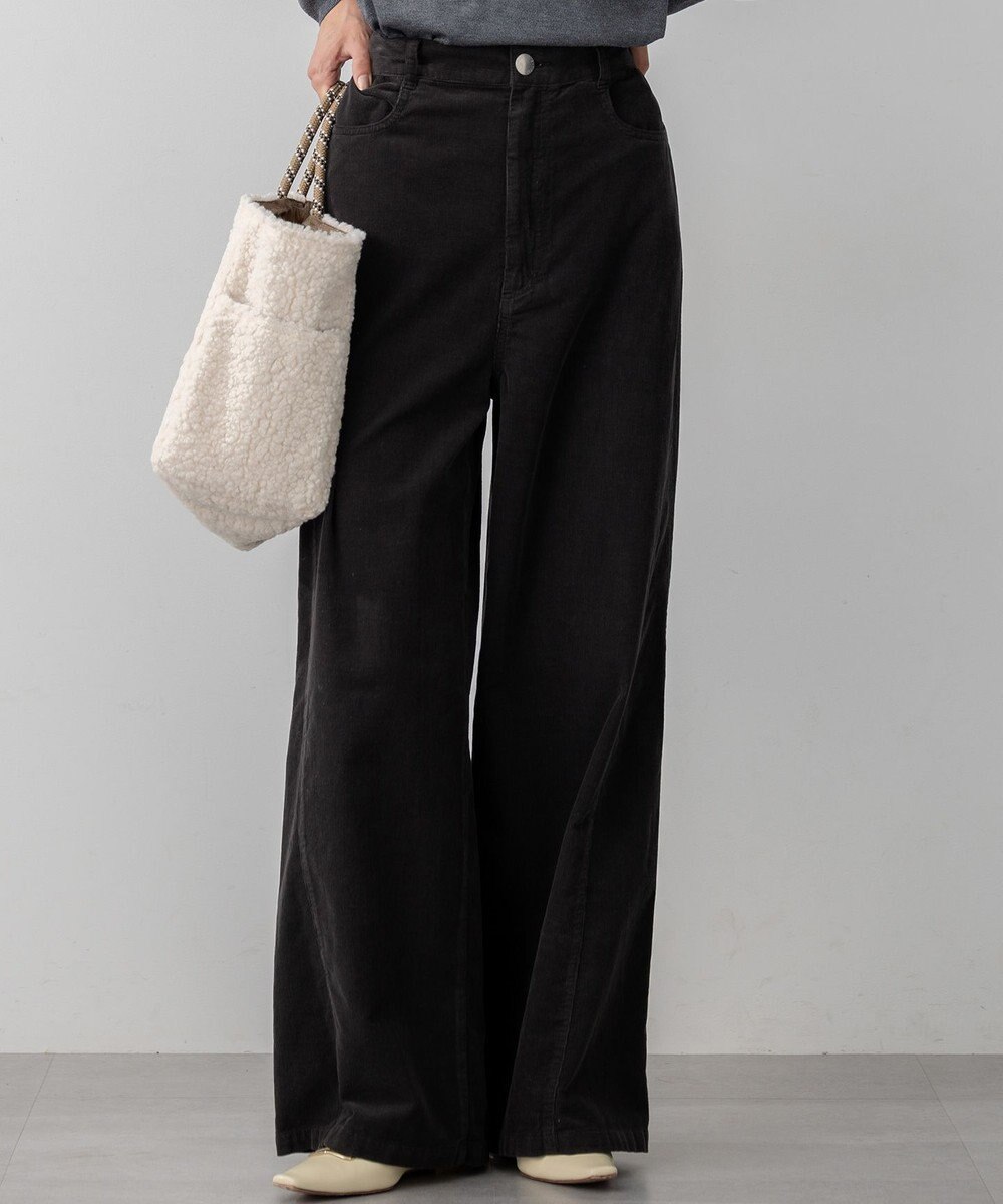 23区 S 【滝沢眞規子さん着用/洗える】コットン コーデュロイ ワイド パンツ 