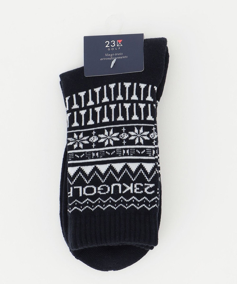 23区GOLF 【MEN】ノルディック柄 ハーフソックス 
