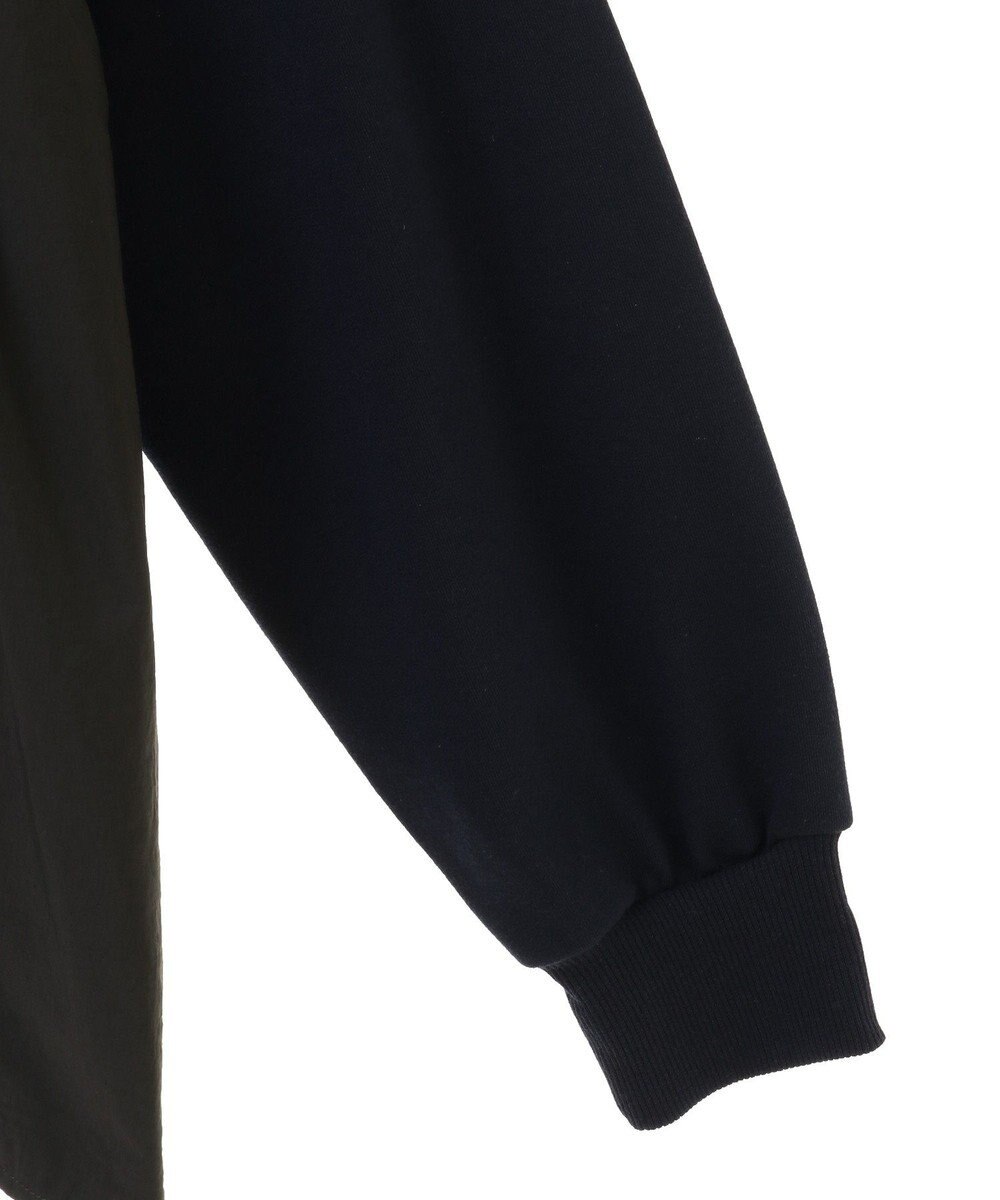 Green Parks ミニ裏毛異素材ドッキングロゴプルオーバー 