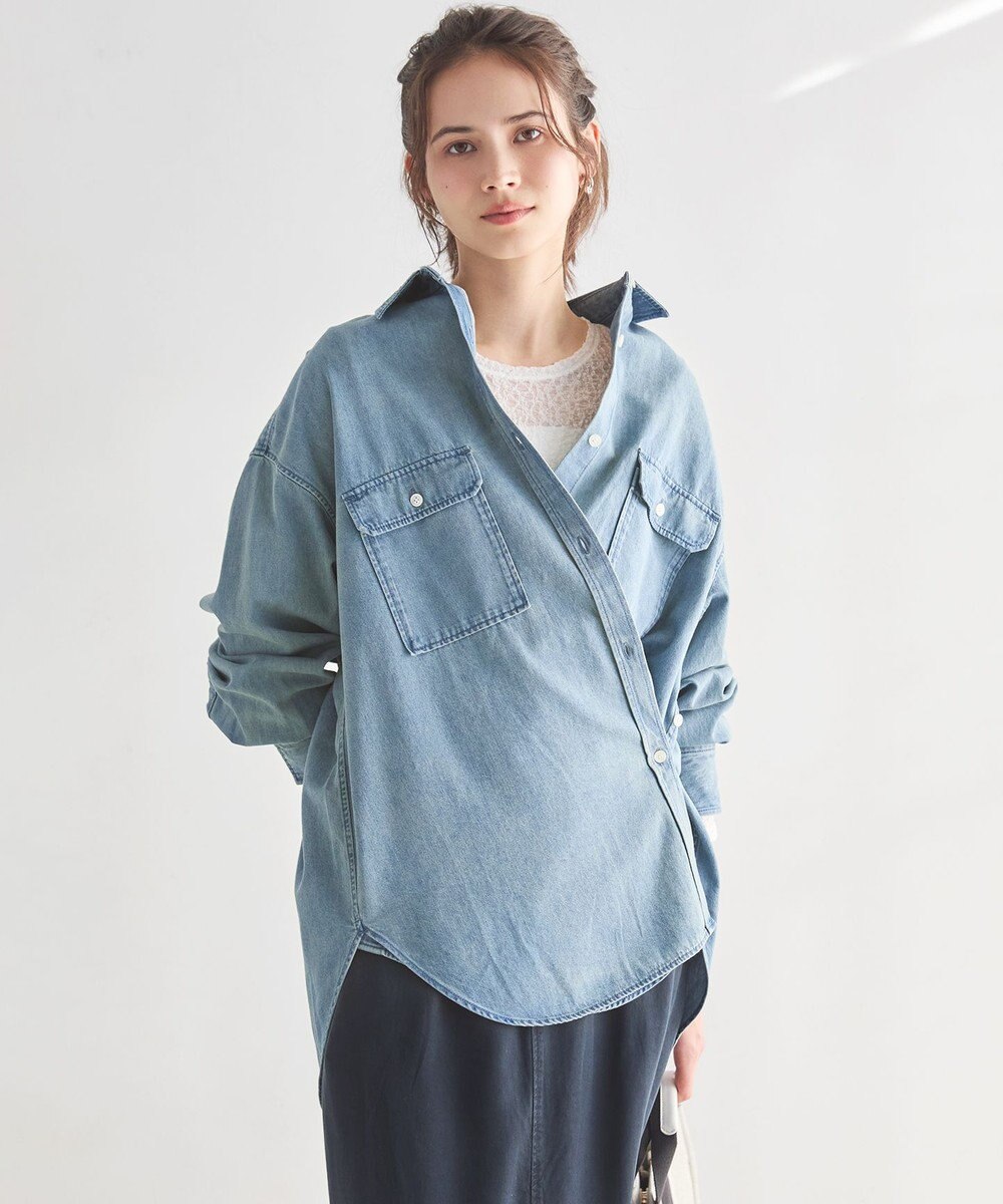 23区 L 【SLOW/一部店舗限定】2WAY ダンガリー シャツ 