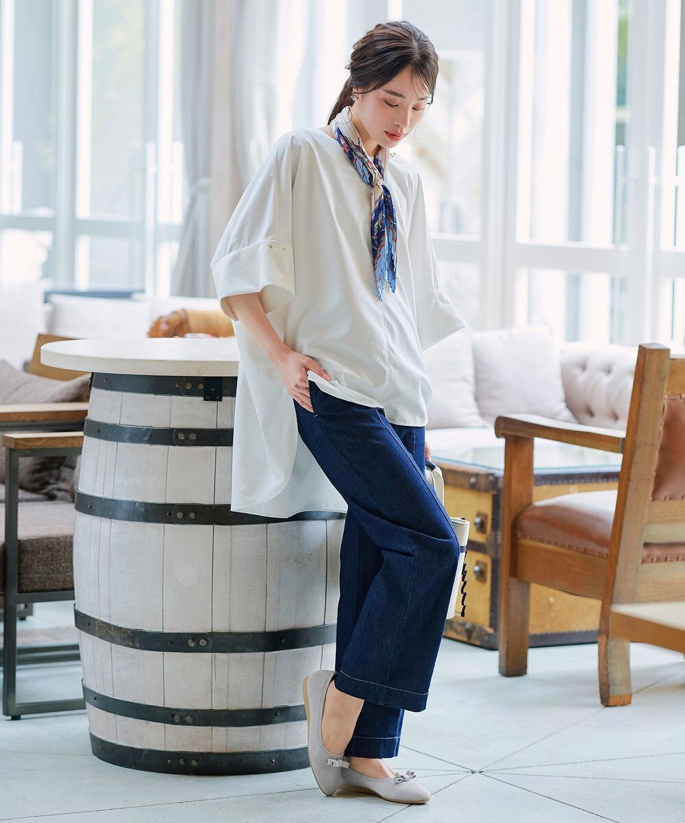 Tiaclasse 【安田美沙子さん着用/小倉優子さん着用・洗える/撥水】プチリボンニットフラットパンプス 