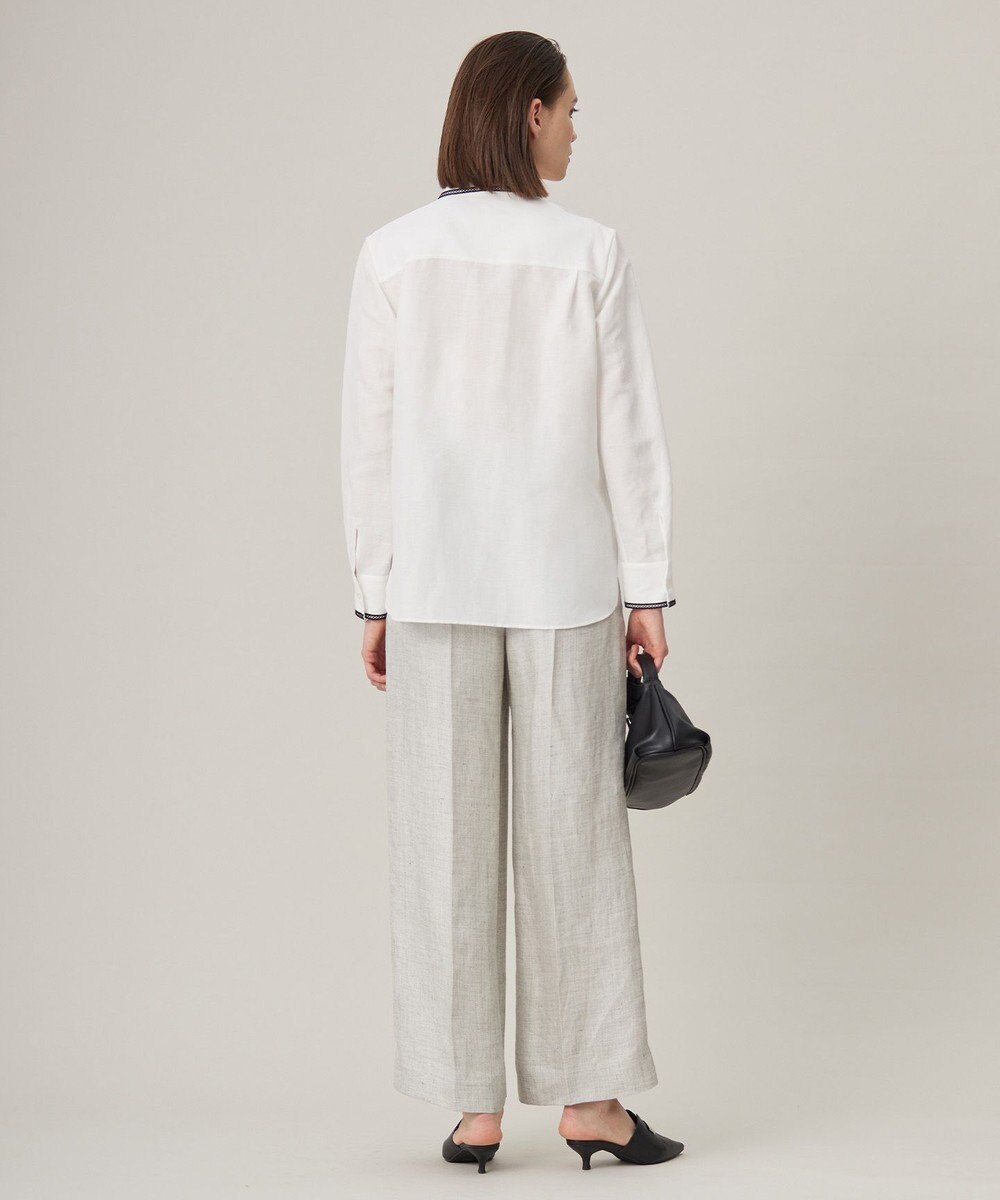 ICB 【日本製】 コットンリネンタンブラー ブラウス 