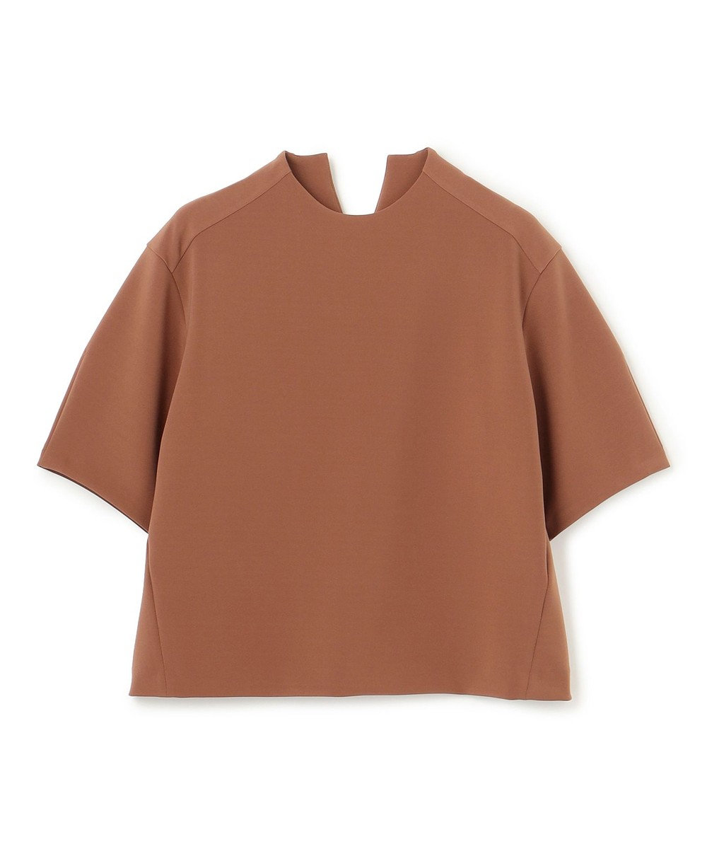 BEIGE， 【洗える】ALTHEA / ダンボールジャージーバックスリットブラウス 