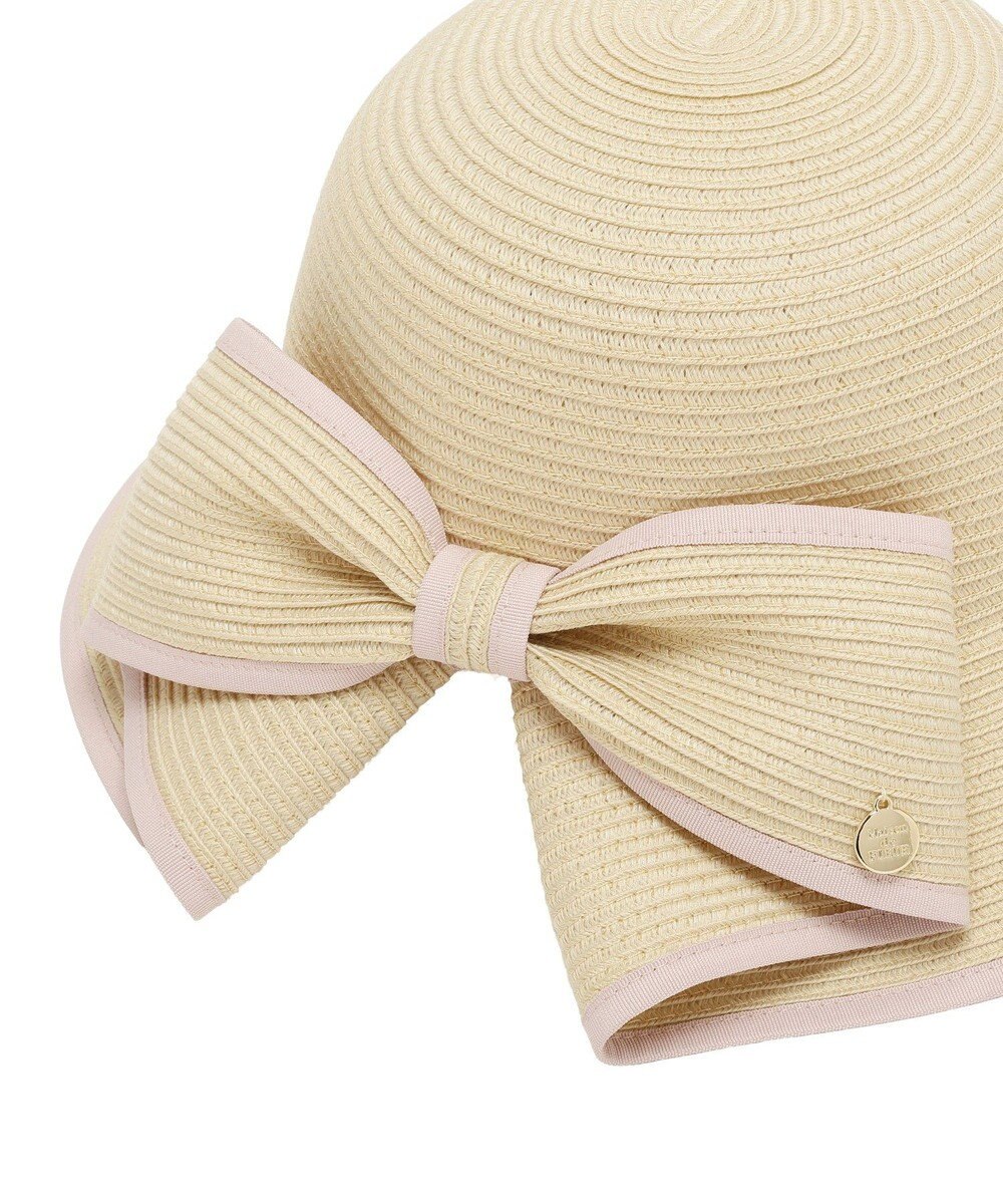 Maison de FLEUR 【手洗い可能】リボンスリットパイピングハット 