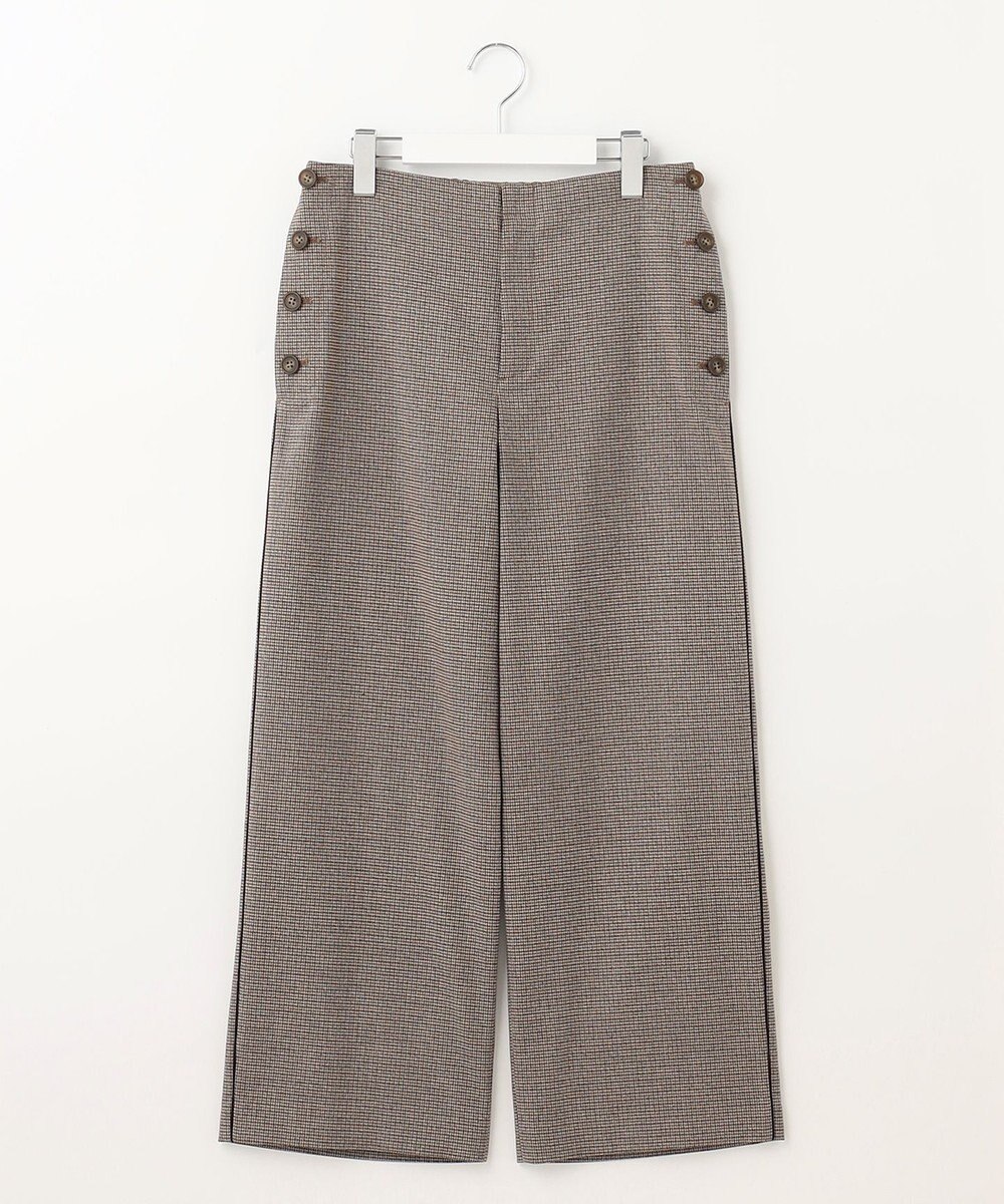 J.PRESS LADIES L 【洗える】Mixツイードチェック  セミワイド パンツ 
