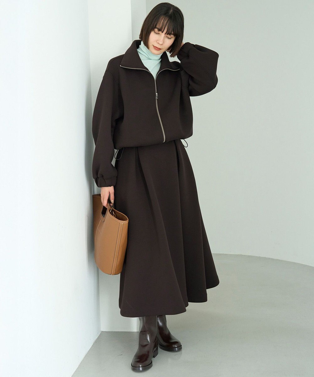 UNFILO L 【VERY×UNFILOコラボ】BEAUTY FORM JERSEY+ ボリューム フレアスカート 