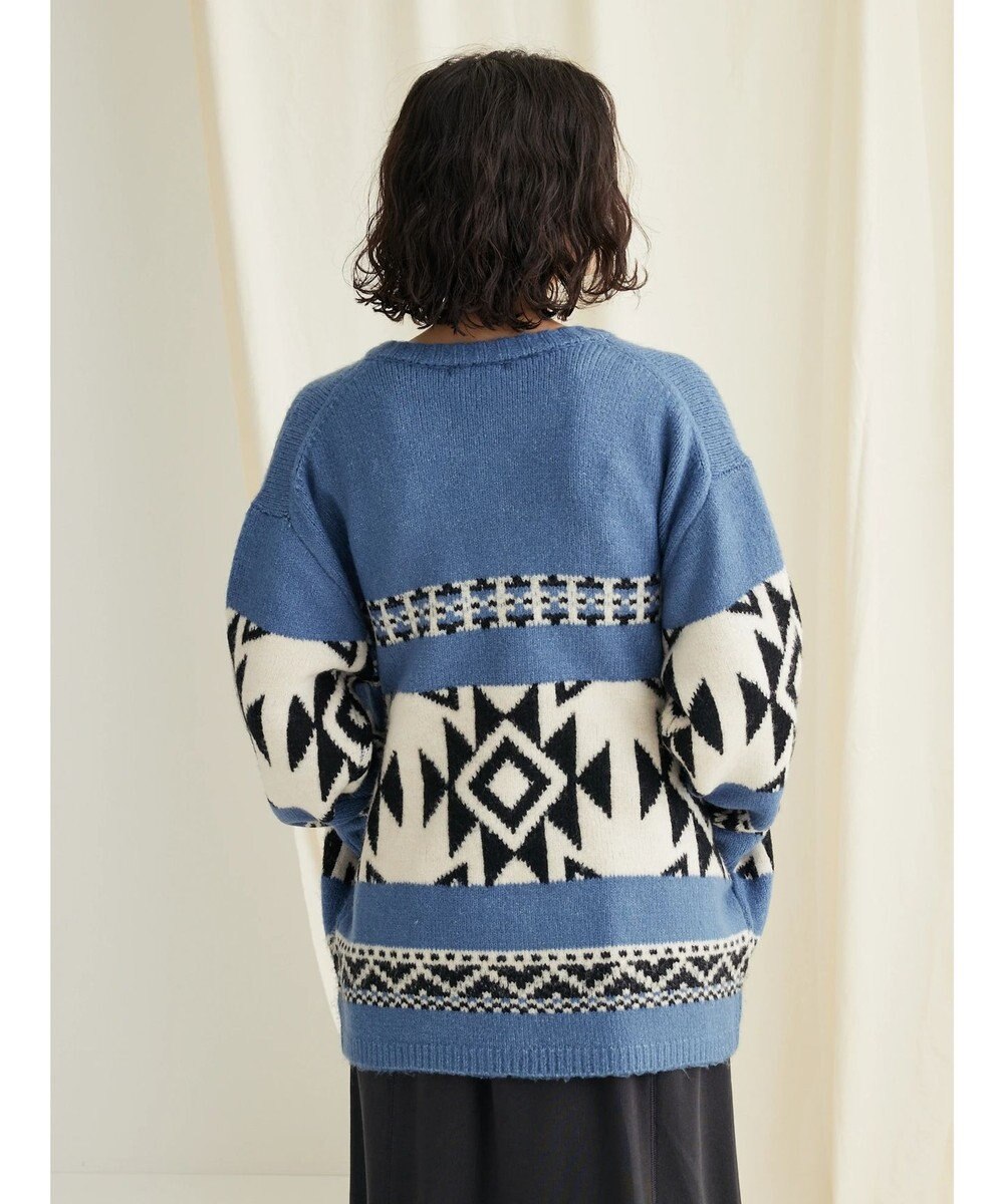 CRAFT STANDARD BOUTIQUE オルテガ柄ニットＺＩＰブルゾン 