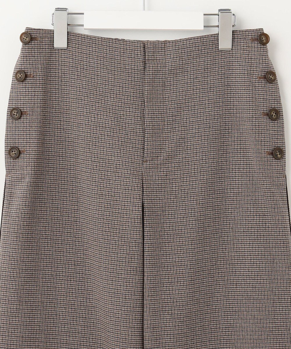 J.PRESS LADIES L 【洗える】Mixツイードチェック  セミワイド パンツ 