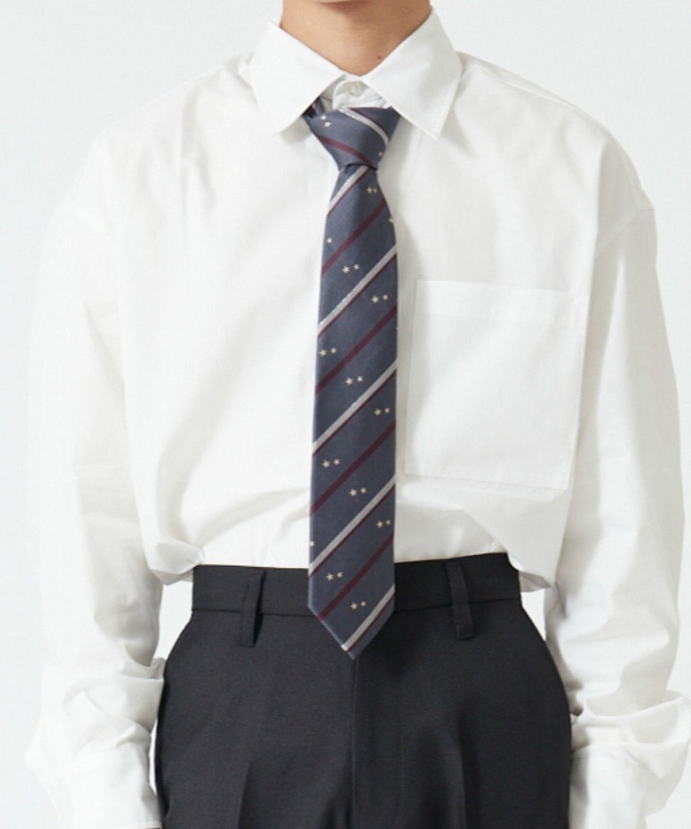WEGO 【SCHOOLITEM】メンズエンブレム柄スクールネクタイ 