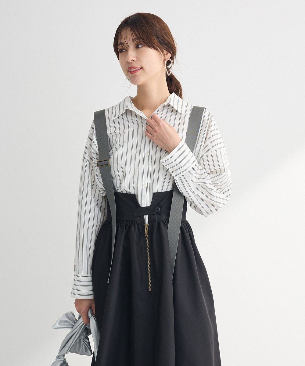 Green Parks イージーケアストライプシャツ 