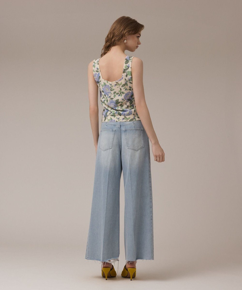 GRACE CONTINENTAL ローズプリントニットトップ 