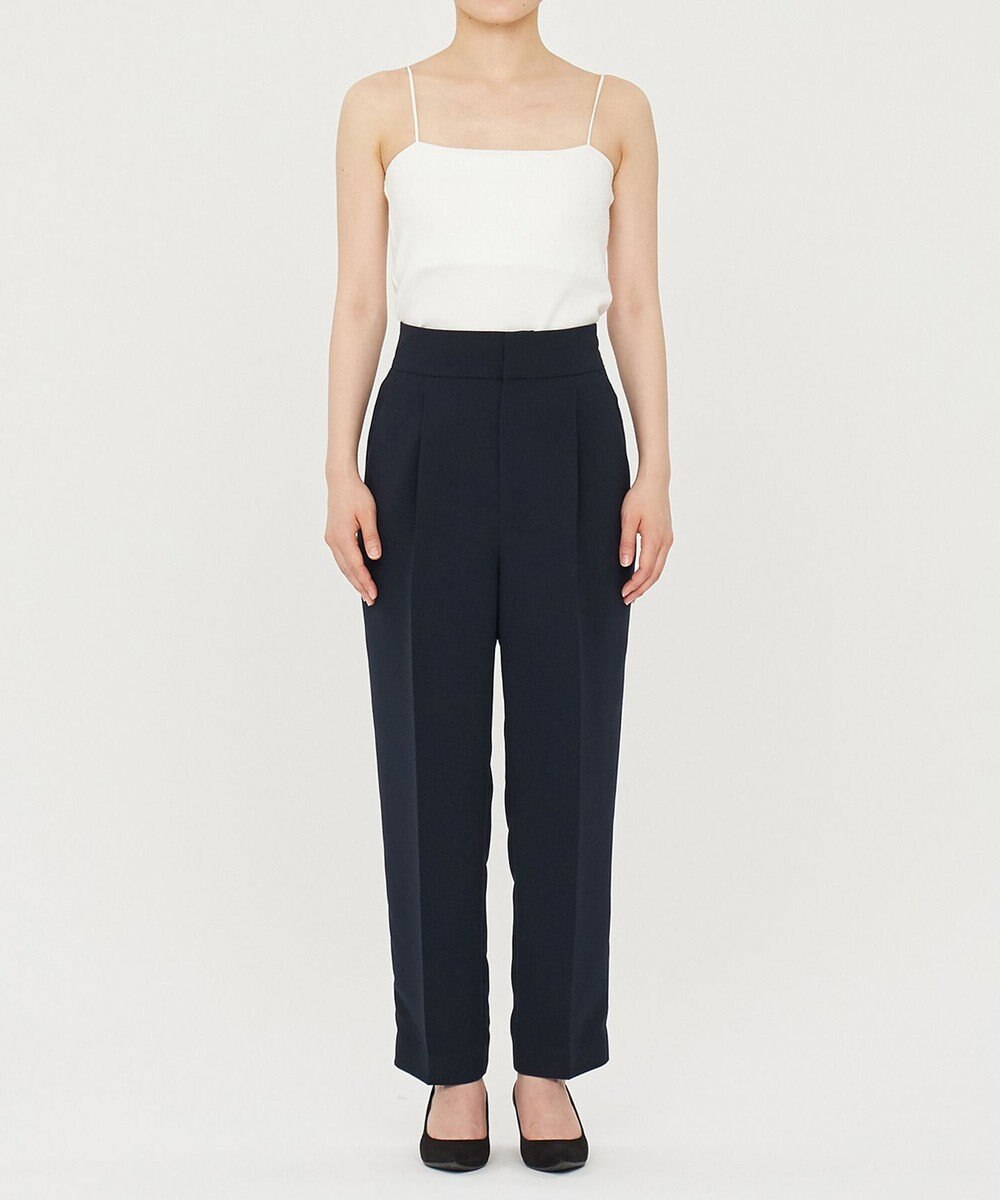 uncrave 【防シワ・洗濯機洗い可】ウォッシャブルダブルクロス テーパード パンツ 