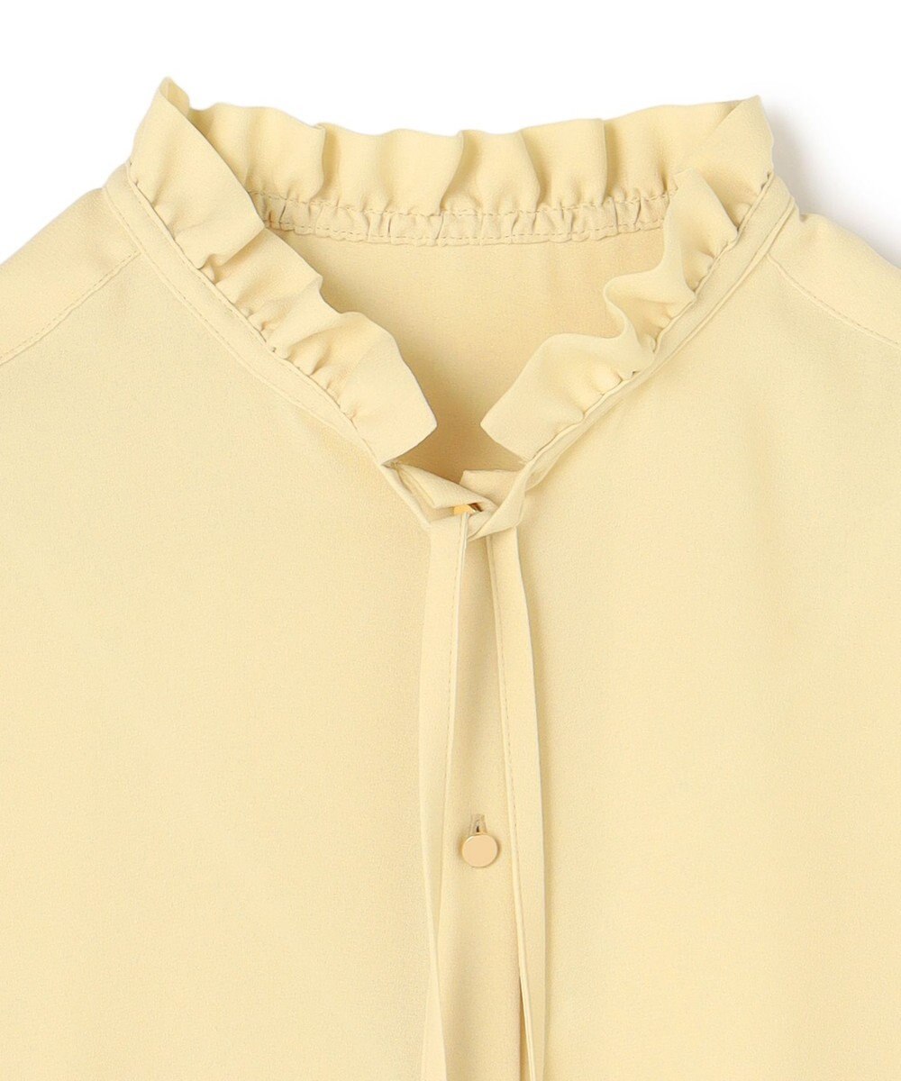 BEIGE， 【洗える】STOW / フリルタイブラウス 