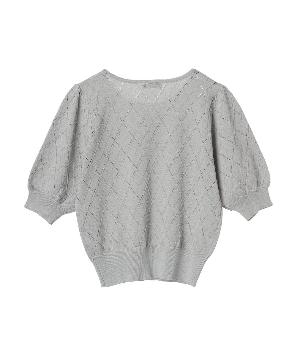 earth music&ecology アーガイルスカシパールニットプルオーバー 