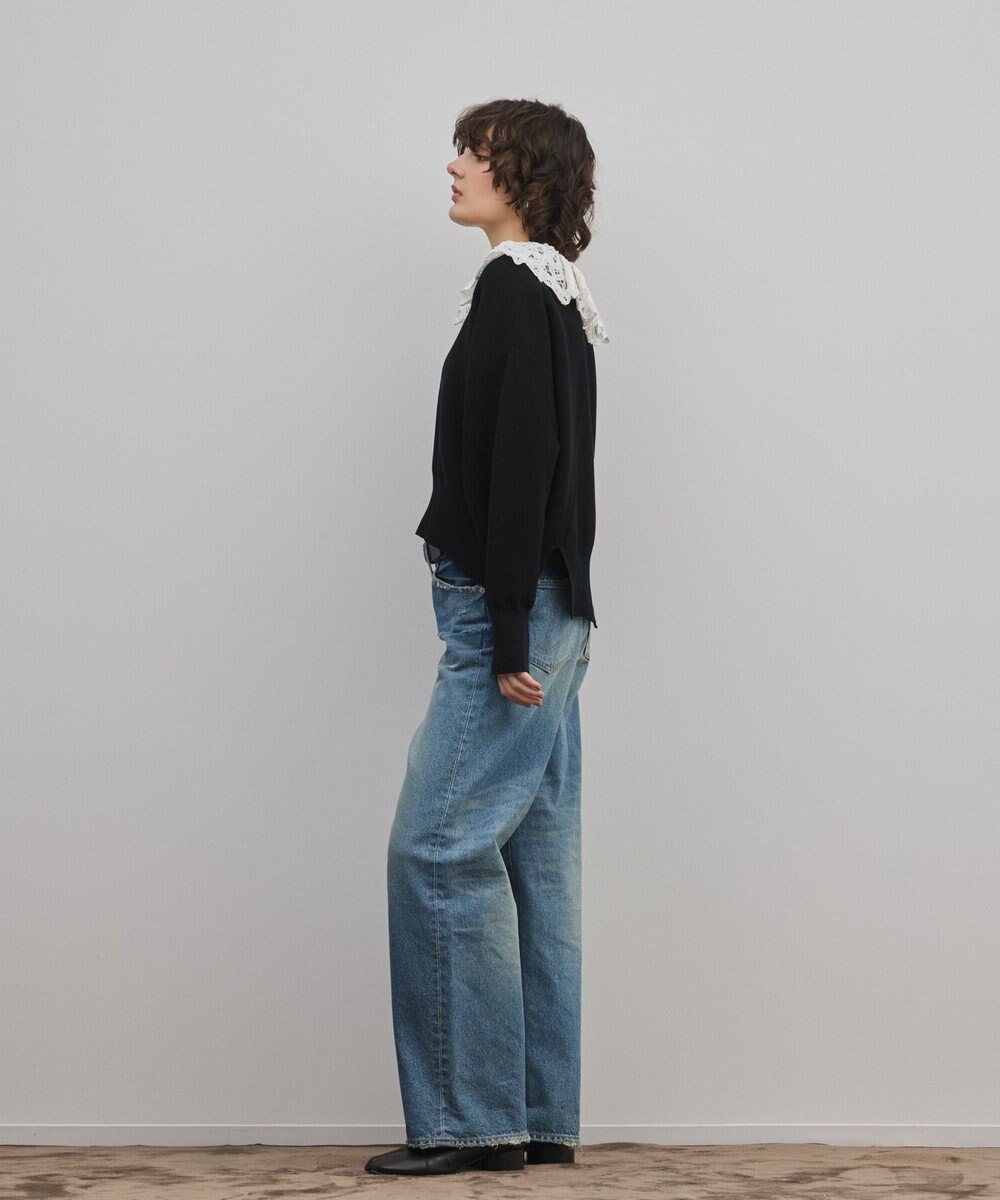 GRACE CONTINENTAL レースカラーニットトップ 