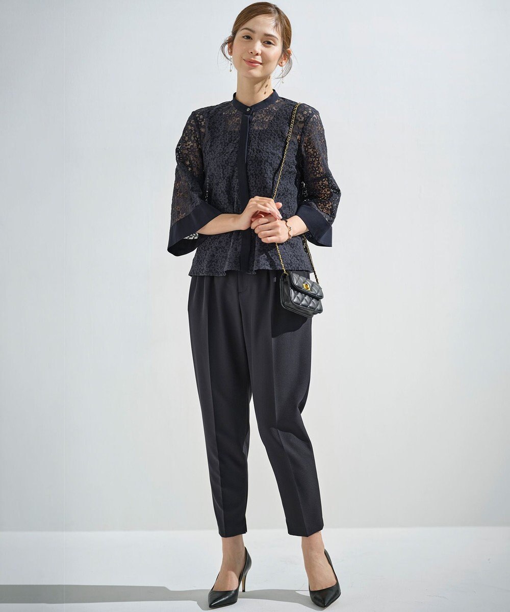 組曲 L 【WEB限定】フラワーラッセルレース ブラウス 