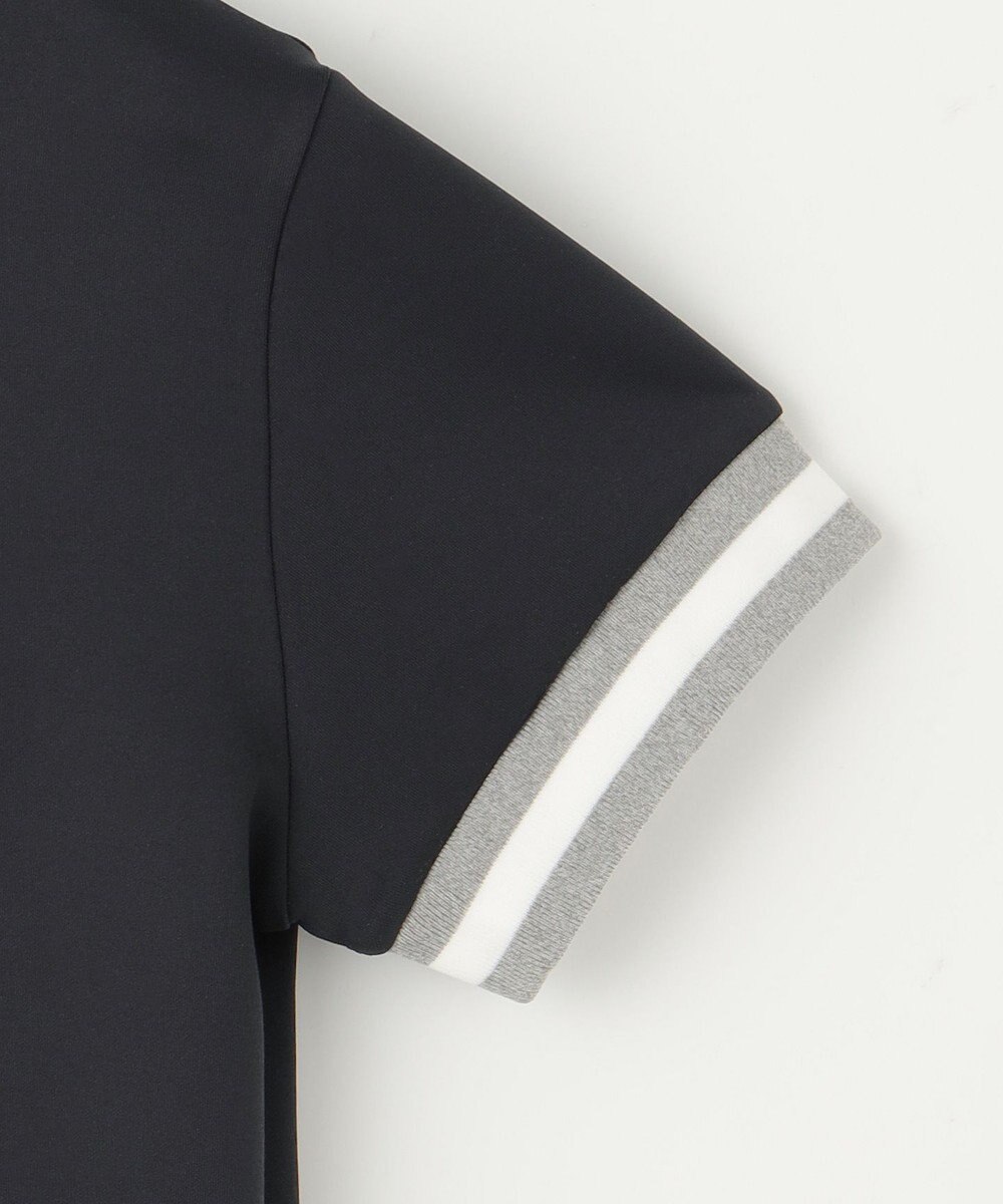 23区GOLF 【23Fondation/WOMEN】【吸水速乾/UVケア】ラインモックシャツ 