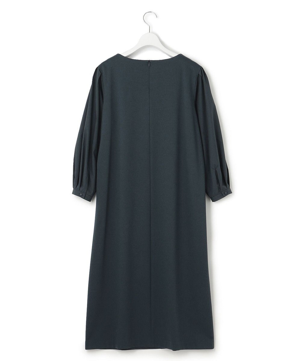 23区 【洗える】コットンツイルジャージー コンビ ワンピース 
