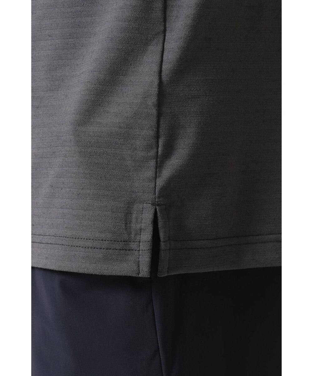 DAKS DAKS GOLF ボーダー冷感リネンミックス 半袖ポロシャツ 