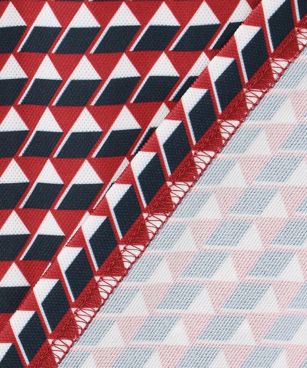 23区GOLF 【WOMEN】フラッグプリント長袖ポロシャツ 