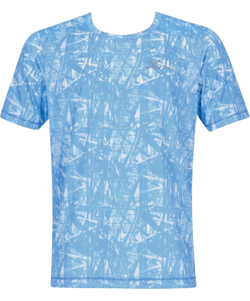 CW-X 【MEN】 CW-X トップス 【薄軽ランニングシャツ】 半袖 3分袖 Ｕネック 吸汗速乾性(本体) メンズ DLO155 /ワコール 