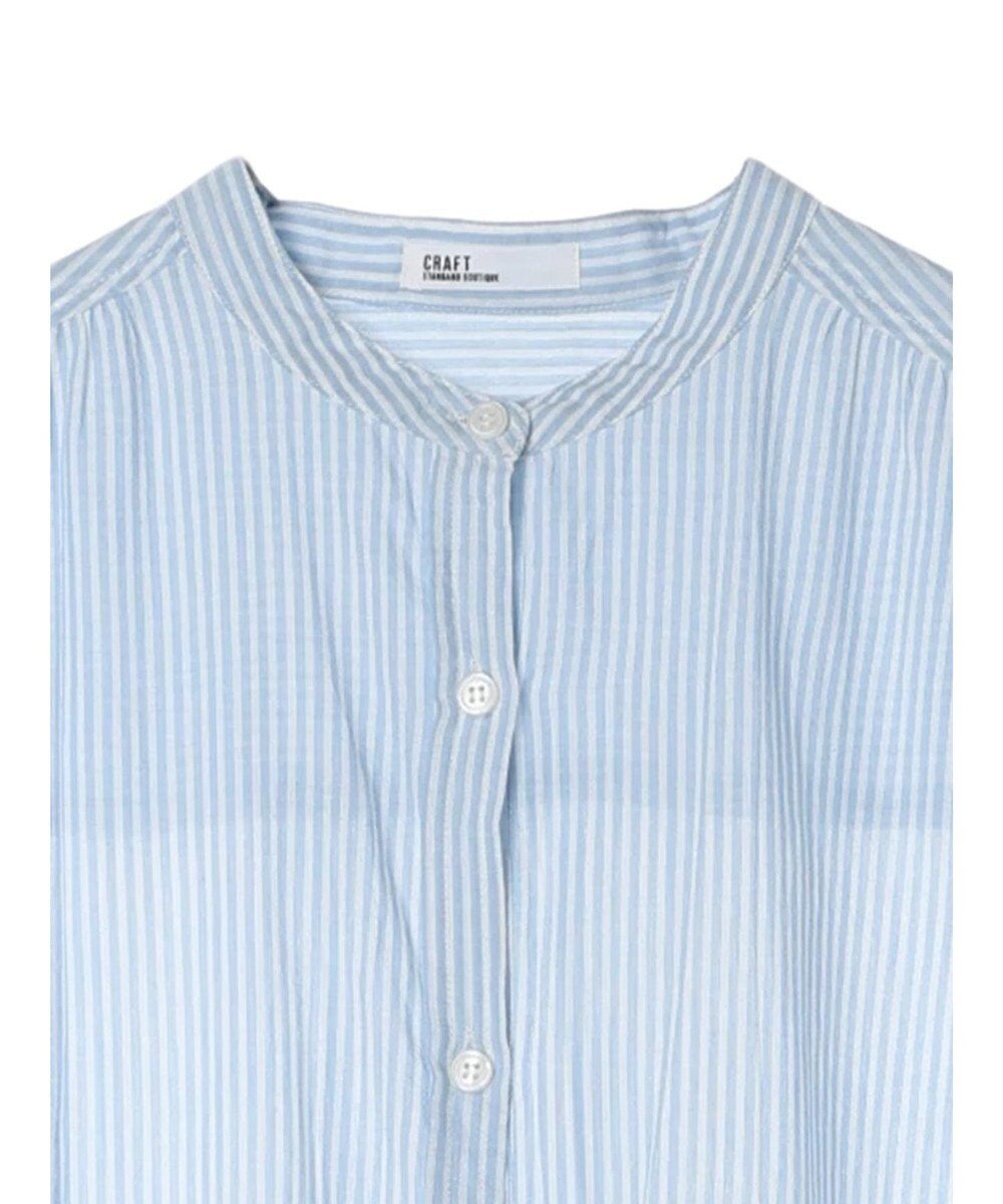 CRAFT STANDARD BOUTIQUE インド綿バンドカラーワンピース 